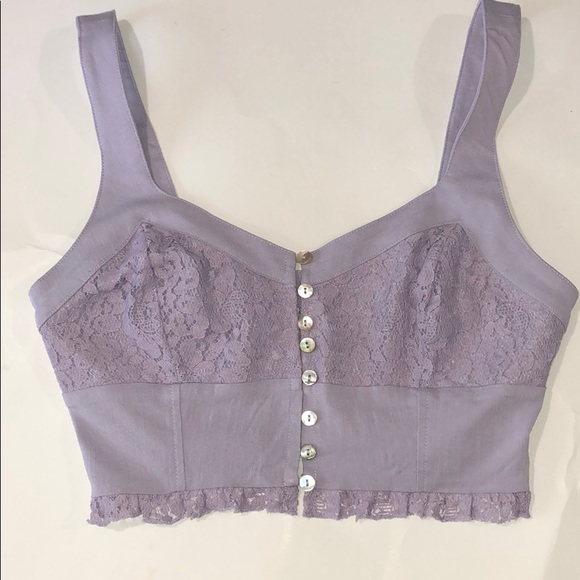 Free People Other - NWOT Free People Lavender Bralette/Crop Top Sz S